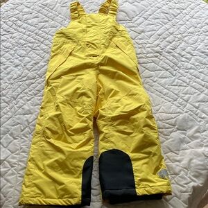 Girls Yellow Kids Snow Bib